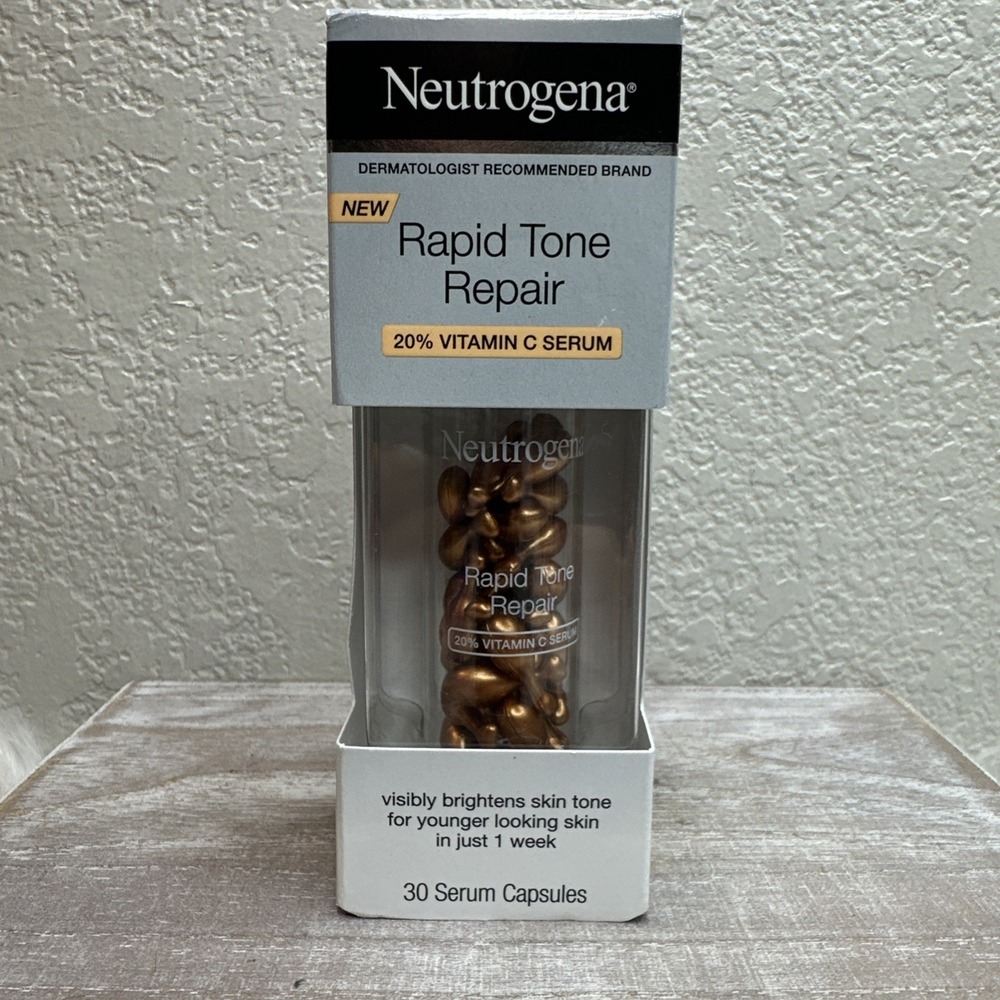 $19 🌙 Neutrogena Rapid Tone Repair 20% Vitamin C Brighten 30 Serum Capsules